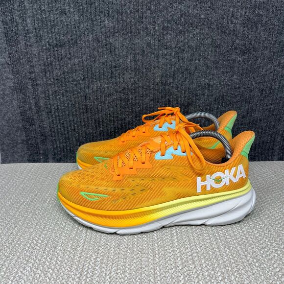 Hoka One One Clifton 9 Solar Flare Sherbet Orange Running Shoes Mens 8.5 D main image 8